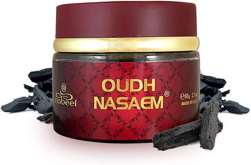 Oudh Nasaem Nabeel Home Fragrance Burning Bakhoor Incense Sticks Wood Chips 60gm