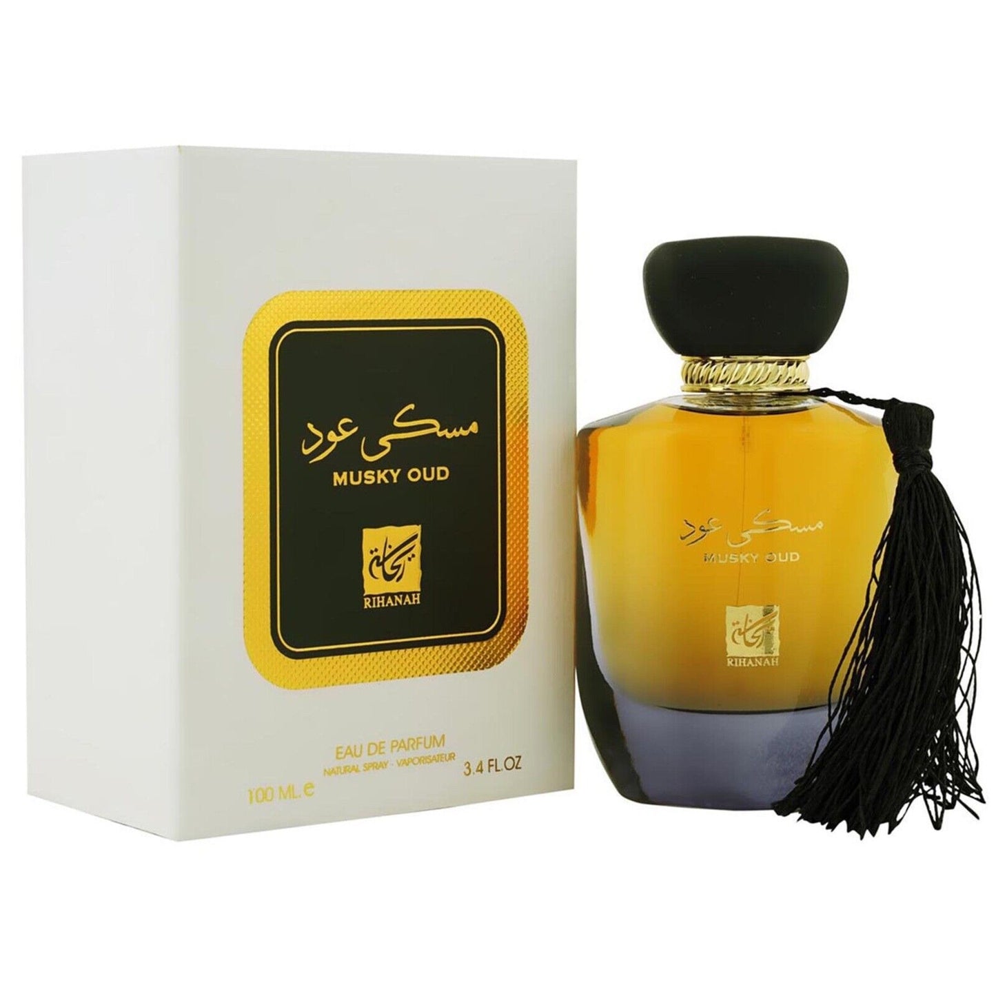 RIHANAH Musky Oud Eau De Parfum 100ml Spray halal.
