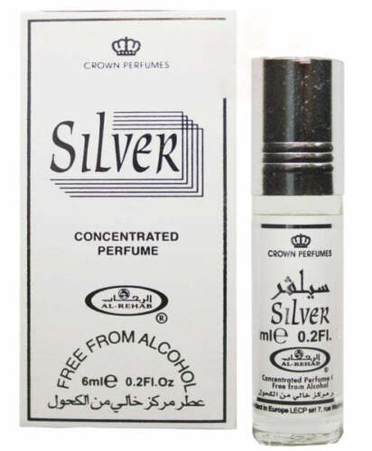 Silver Al Rehab 6ML Ittar/Attar/Oil perfume halal