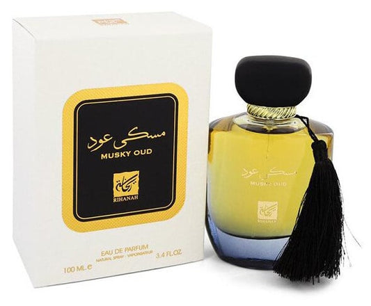 RIHANAH Musky Oud Eau De Parfum 100ml Spray halal.