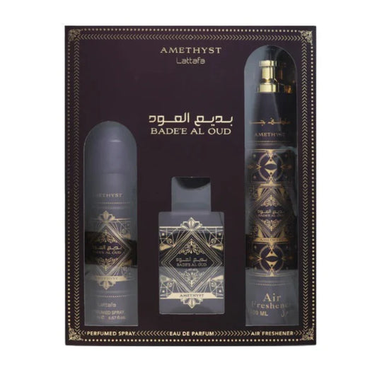 Badee Al Oud Amethyst Gift Set Collection Lattafa