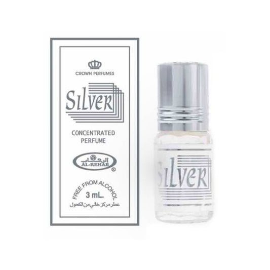 Silver Al Rehab 6ML Ittar/Attar/Oil perfume halal