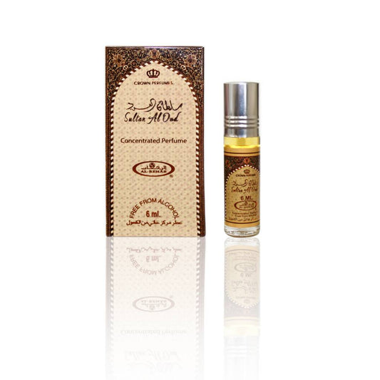 Al Rehab Sultan Al Oud Perfume6ml Roll on,Alcohol free Attar100% from UAE