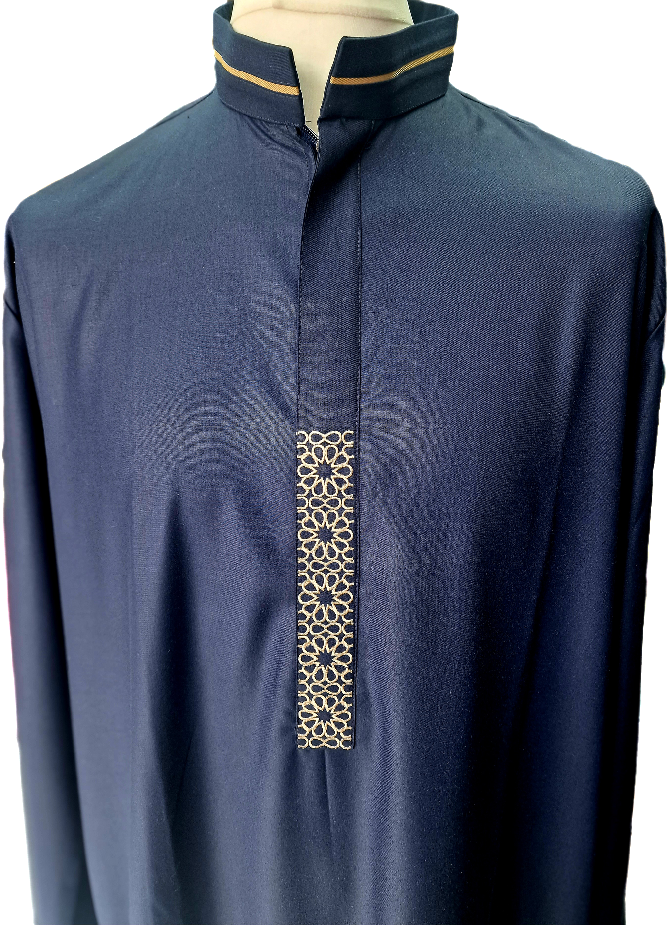 Navy Blue Thobe with collar