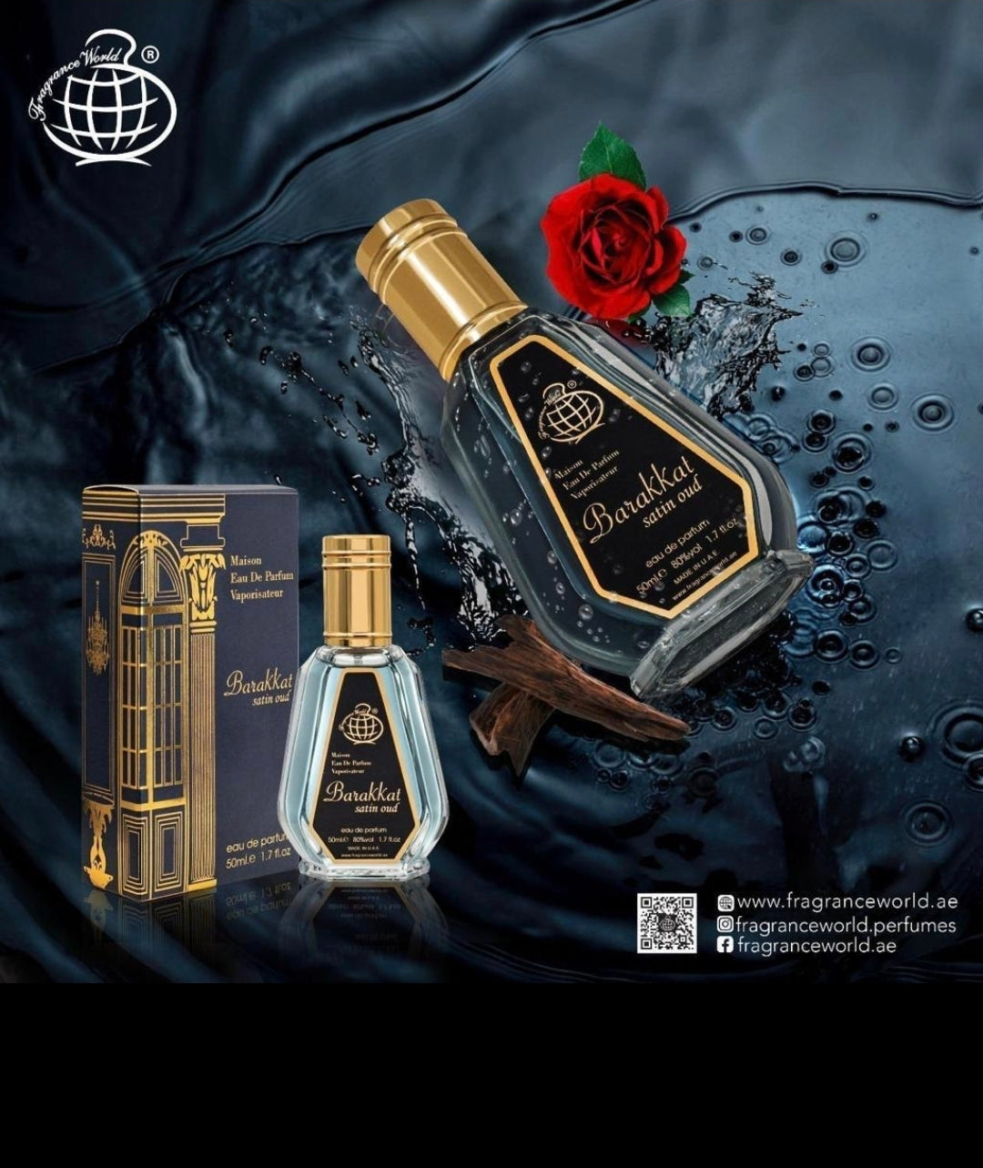 Barakkat Satin Oud Perfume 50ml EDP For Unisex By Fragrance World