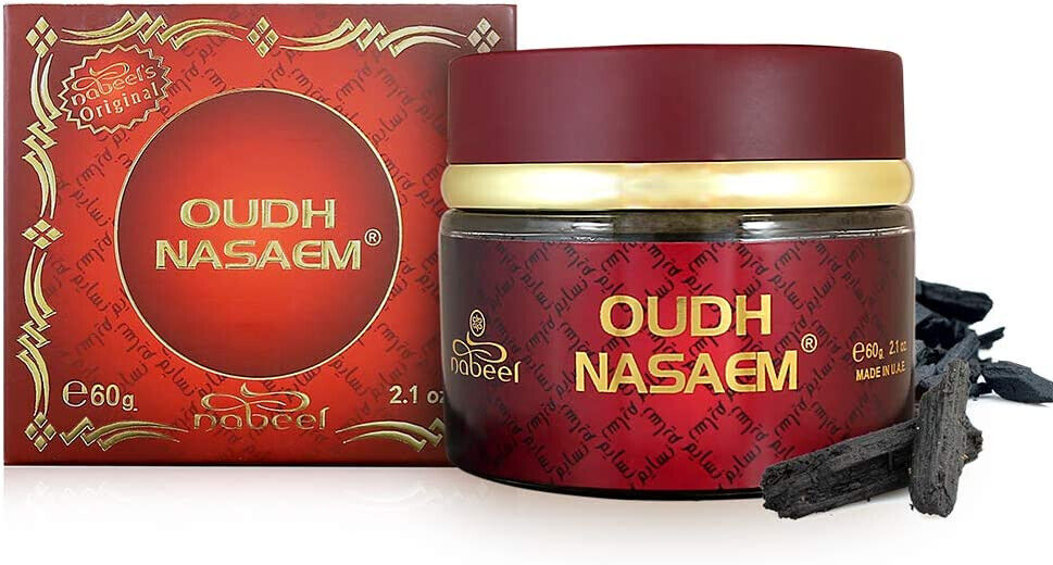 Oudh Nasaem Nabeel Home Fragrance Burning Bakhoor Incense Sticks Wood Chips 60gm