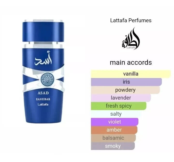 Asad Zanzibar Eau De Parfum 100ml by Lattafa arabian perfume