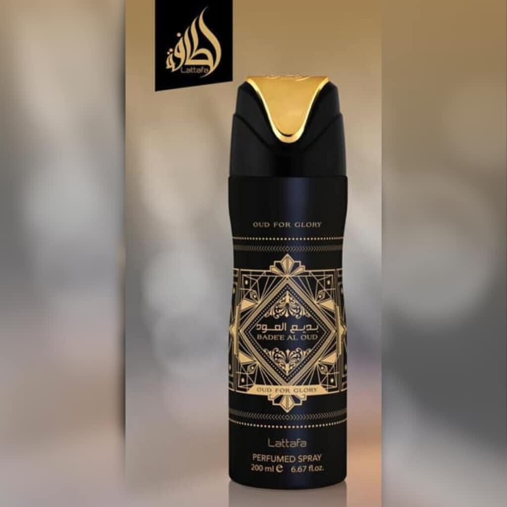 Lattafa Oud For Glory Badee Al OudH Deodorant Body Spray for Unisex 200ml halal