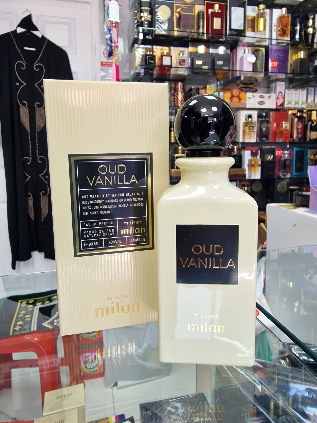 Oud vanilla By Maison milan vanilla Amber Fragranced Perfum Spray For Men 90ml halal