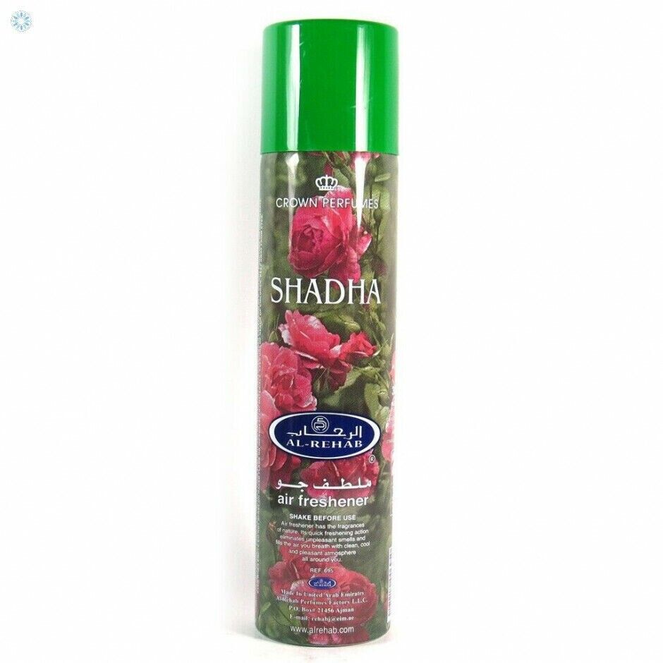 SHADHA AIRFRESHNER 300ML ARABIAN FLORAL ROSY SPRAY BY AL REHAB 300ml