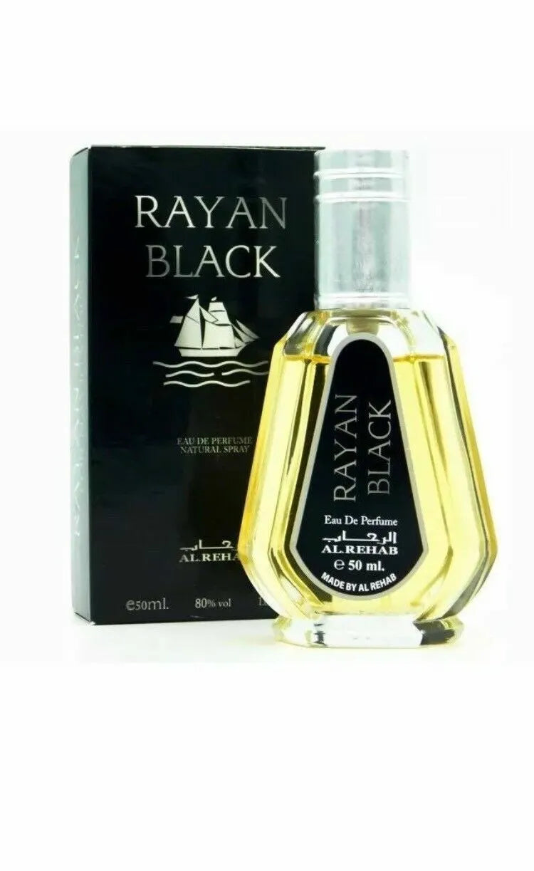Rayyan Black 50ml EDP Al Rehab Perfume Spray