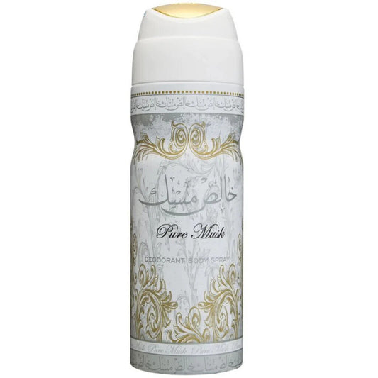 Lattafa Pure Musk Deodorant Body Spray for Men & Women 200ml