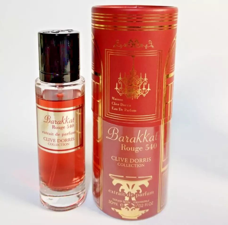 Barakkat Rouge 30ml Eau de Parfum for unisex | Clive Dorris Collection arabian