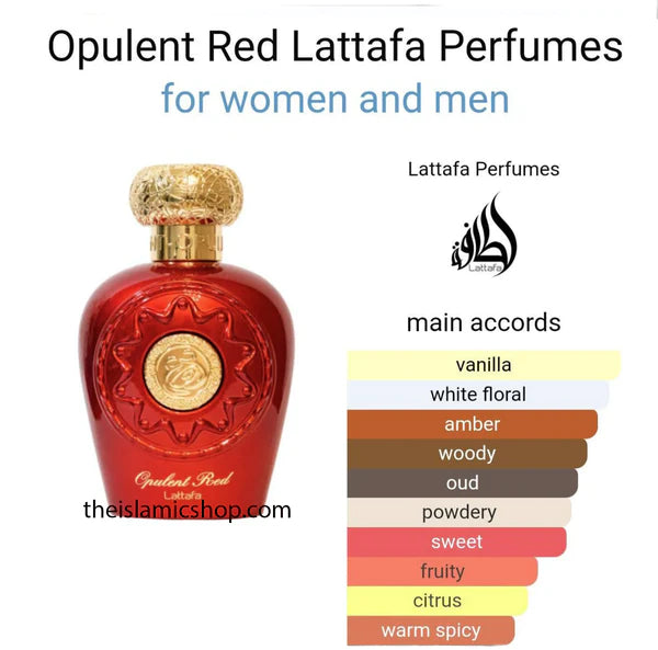 Opulent RED Oud By Lattafa Eau de Parfum Spray Perfume 100ml