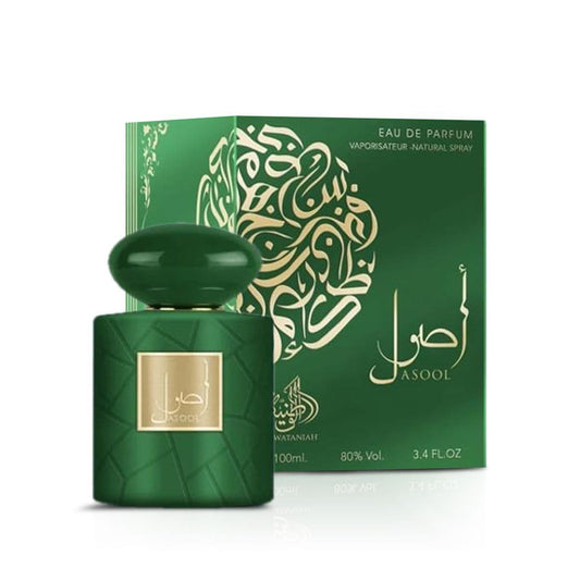 Al Wataniah EAU de Perfum Asool 100ml Unisex vibrant green Aroma