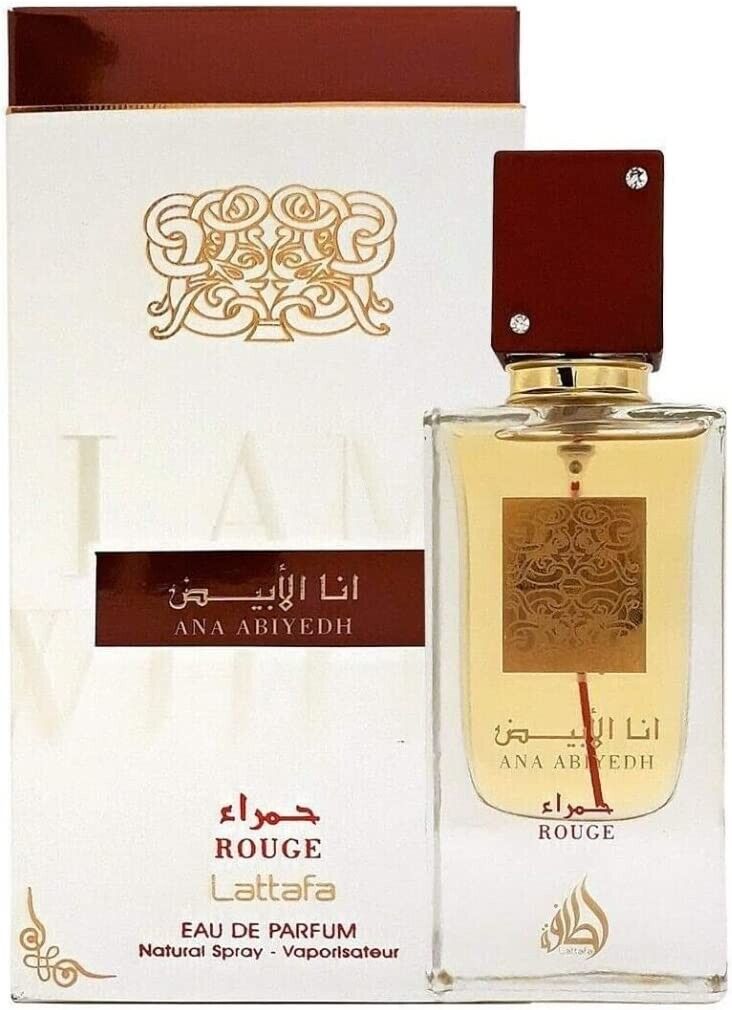 Ana Abiyedh Rouge Eau De Parfum 60ml By Lattafa Arabian Halal Unisex Spray