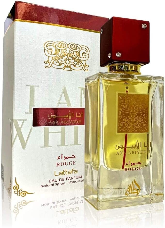 Ana Abiyedh Rouge Eau De Parfum 60ml By Lattafa Arabian Halal Unisex Spray