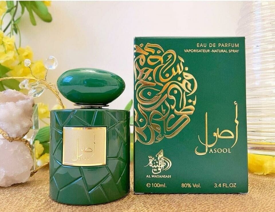 Al Wataniah EAU de Perfum Asool 100ml Unisex vibrant green Aroma