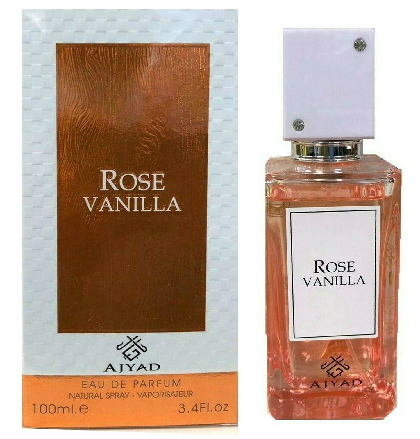 Rose Vanilla Ajyad 100ml Eau De Parfum Spray Rose Musk Scented Women's Fragrance