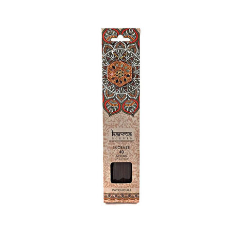 Karma Scents Collection 40 Piece Incense Sticks with Holder Scents patchouli