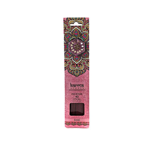 Karma Scents Collection 40 Piece Incense Sticks with Holder Scents rose