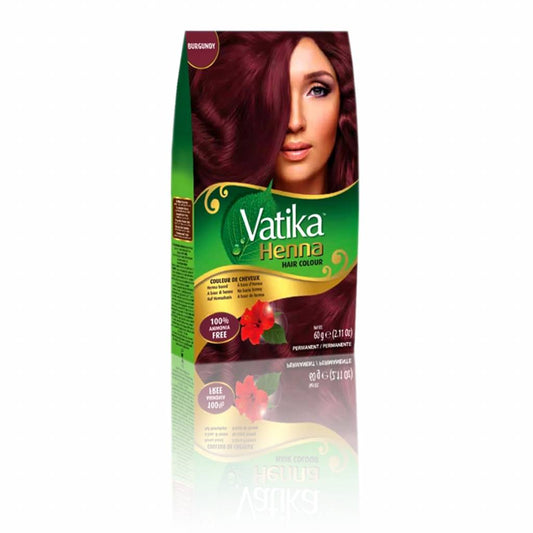 Vatika Dabur Henna Hair Colour - Burgundy with hibiscus extract 60g